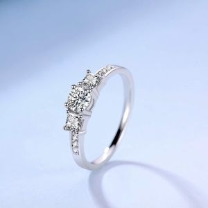 Sterling silver 3 stone ring